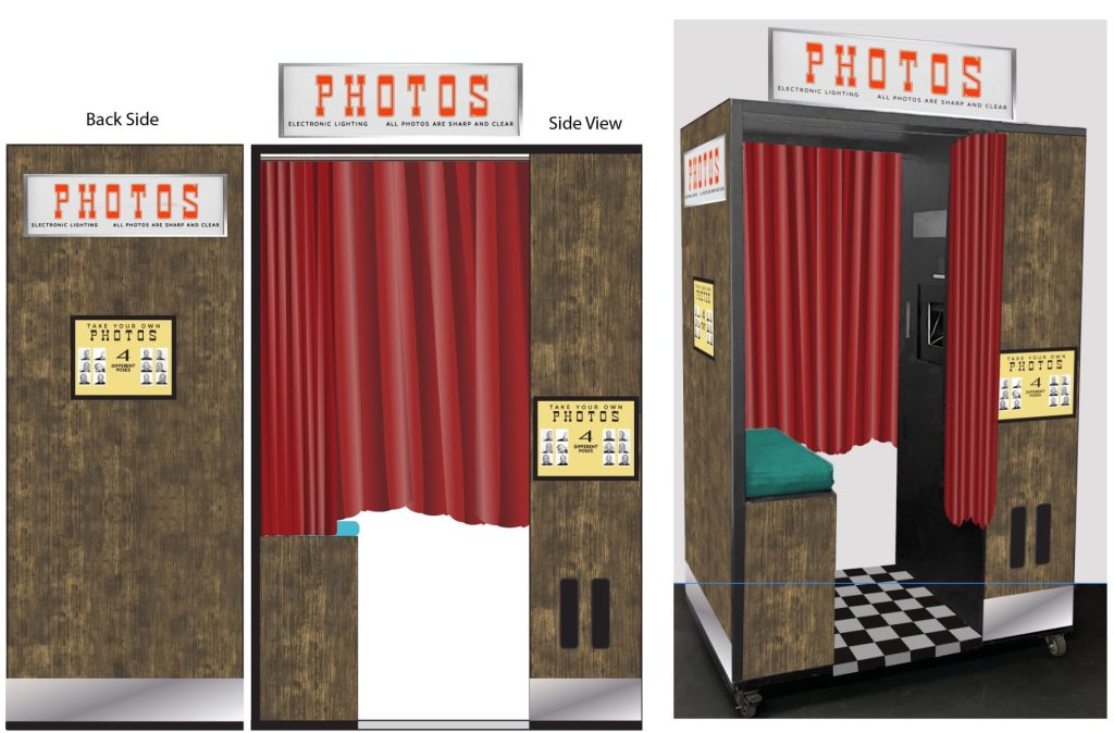 mock up of our classic photobooth as a vintage classic Photo Booth